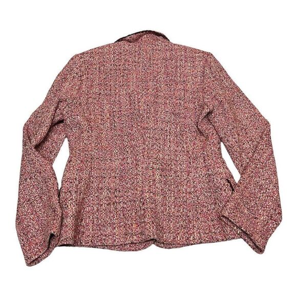Neiman Marcus Blazer 10 VTG Wool Blend Tweed Jacket Coat Lace Trim Feminine Work - Picture 14 of 16